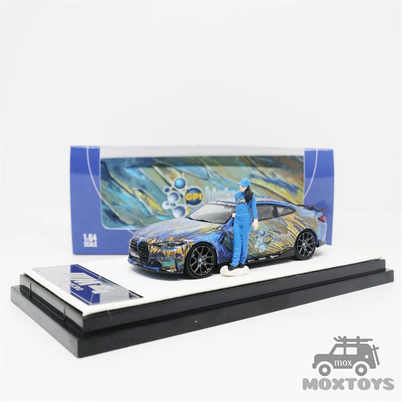 TimeMirco TM 1:64 M4 STR Racing Art purple /Blue Diecast Model Car