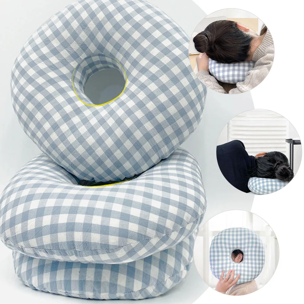 وسادة نوم ثقب مع فتحات تهوية لتخفيف آلام الأذن، تصميم دائري مريح لتعافي شفاء النوم الجانبي