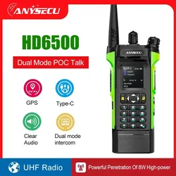 NEW ANYSECU HD6500 4G  UHF400-480Mhz Analog RTOS system radio 4000mAh 16CH with global PTT/Realptt  European walkie talkie