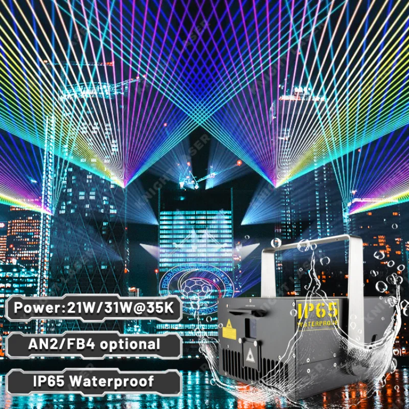 

Проектор лазерного освещения Yunxin 20 Вт для наружного применения, RGB, с анимацией и отображением текста