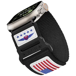 Sport Woven Nylon Strap for Apple Watch Ultra 3 Band 49mm 45mm 42mm 44mm Leather bracelet iWatch series 9 7 6 8 se bands 46mm