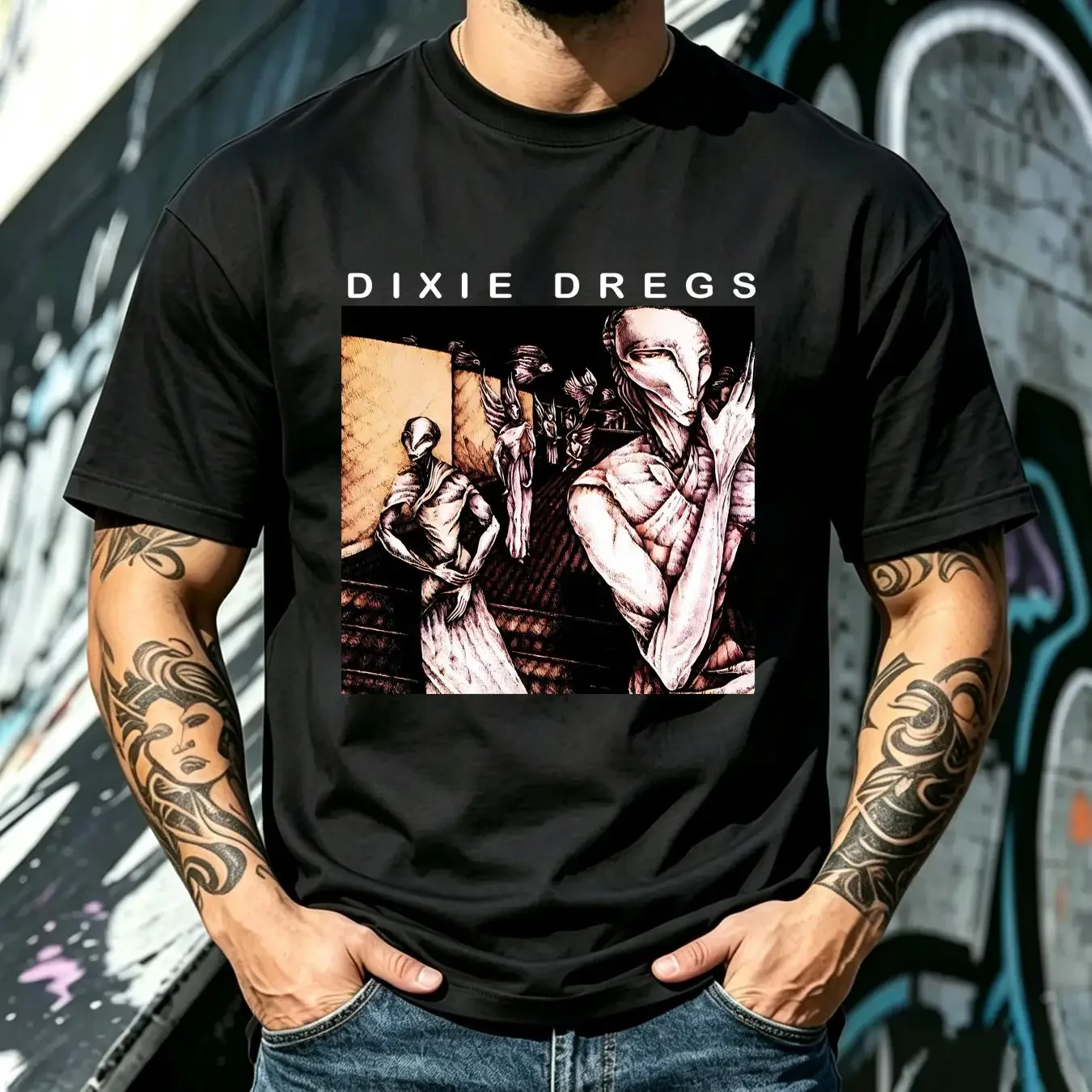 washed T Shirt Dixie Dregs band Album For Fan All Size LL1738 long sleeves vintage Washed homme Breathable designer clothes