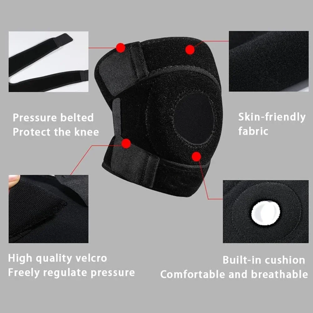 Immagine 6: 1 pezzo di ginocchiera rotulea per dolore alle gambe, tutore per compressione di supporto per ginocchio per dolore e supporto per artrite, ginocchiera per allenamento