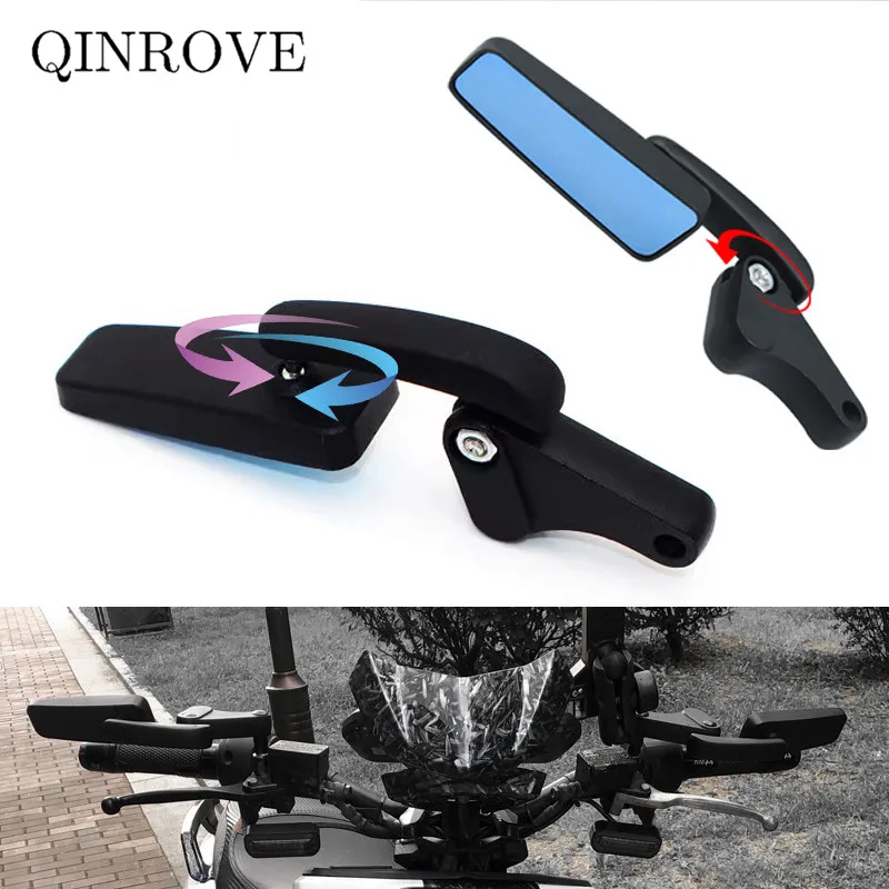 Universal 8 10MM Iron Motorcycle Rearview Mirror Blue Glass Mirror For CFMOTO 150 NK 450MT 800NK 250NK 450NK Kawasaki Z400 Z750