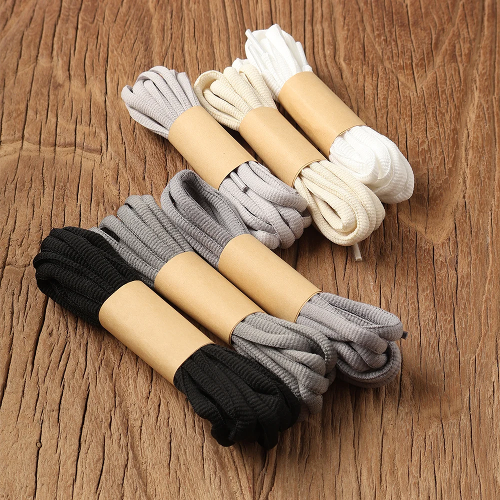 2025 New Flat Semicircular Shoelaces for Women's Sneakers Strap 160/180cm Black Grey Off-White Accessorie for Nike/Arctery image 2