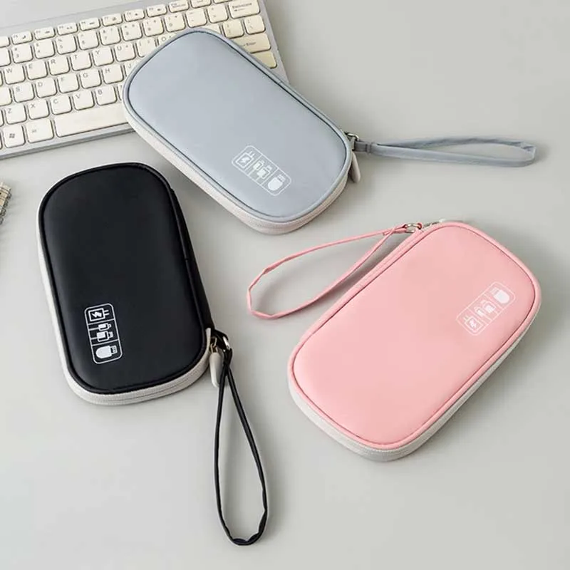 

Портативная дорожная сумка-органайзер для электроники, водонепроницаемый чехол с несколькими карманами для USB-кабелей, адаптеры для зарядного устройства для наушников