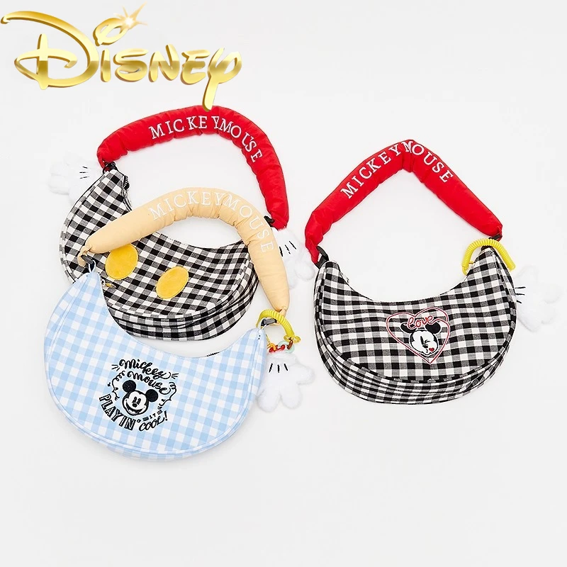 Disney Mickey New Women's Shoulder Bag Cartoon Embroidery Women's Handbag Large Capacity Casual Women's Bag High Quality