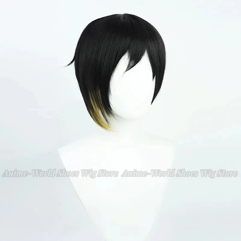 Game Lobotomy Corporation Binah Cosplay Wig Monster Management Simulation Sephirah Short Black Heat Resistant Cosplay Wig