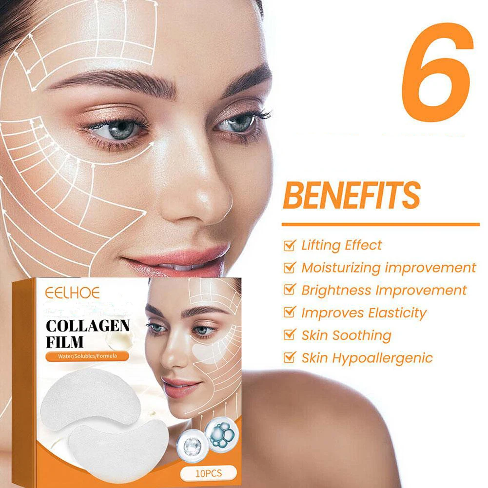 5 BOXES Collagen Soluble Patches Film Anti Wrinkles Remove Dark Circles Facial Mask Moisturizing Lifting Firming Skin Eyes Care