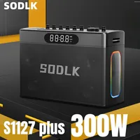 SODLK S1127 Plus 300W Wireless Bluetooth Speaker with Display Screen Remote Control Instrument Reverberation Adjustment Function