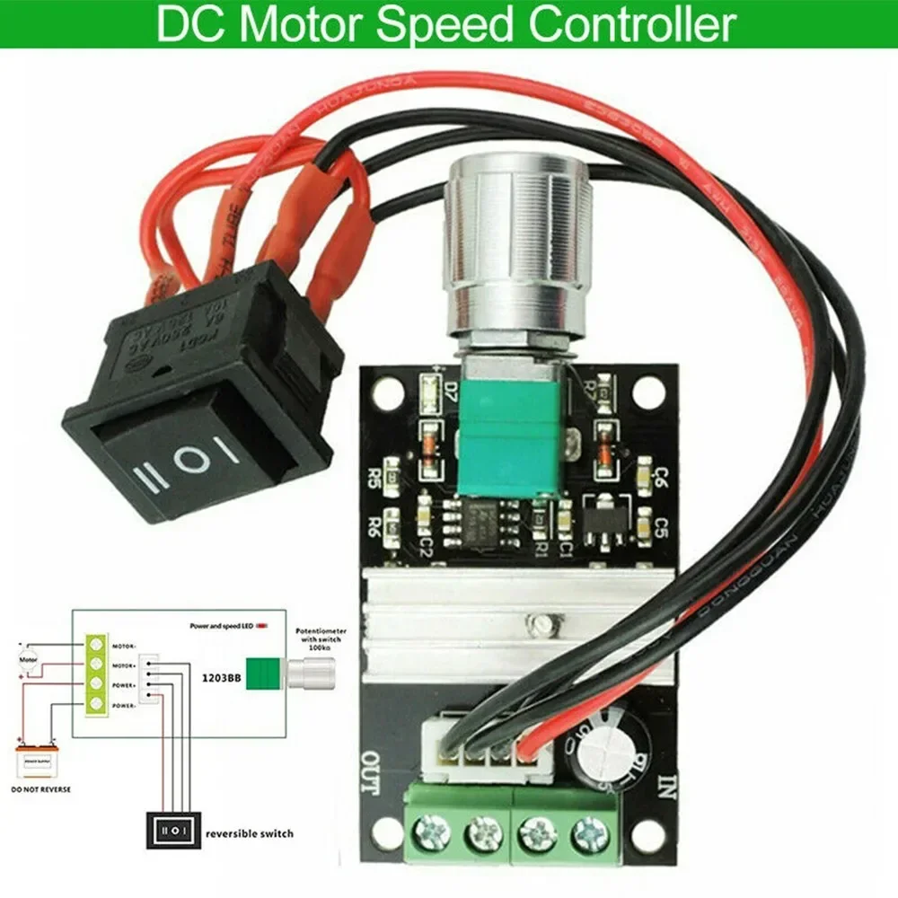 PWM Motor Speed Controller DC Motor Forward Reverse Regulator Adjuatable Governor Switch 6V 12V 24V 28V DC 3A