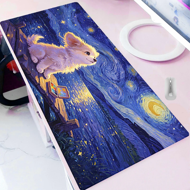 Mouse Pad Artistic style Gaming Accessories Large E-sports Players Gamers Desk Mat Varmilo Keyboard Mat Cute dog Office Mousepad