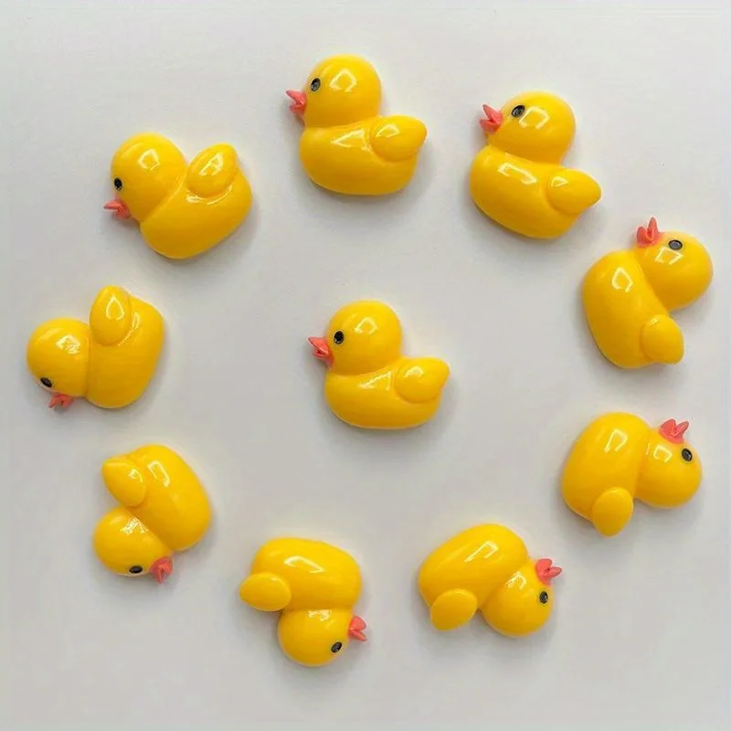 10pcs Cartoon Duck Fridge Magnets, Cute Decorative Magnets, Personalized Fridge Magnet For Kitchen Office Whiteboard Locker