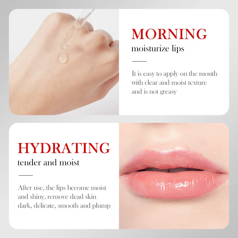 Lip Booster Plumping Serum Oil acido ialuronico idratante Sexy Plumping Enhancer stimolante Free Brightening Lightening Lines