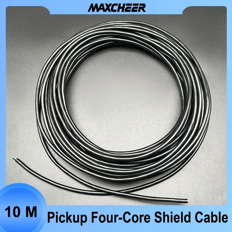 

10-метровый четырехъядерный процессор с экранным кабелем для изготовления звукоснимателей электрогитары Хамбакер с катушкой-разделительным кабелем, черный