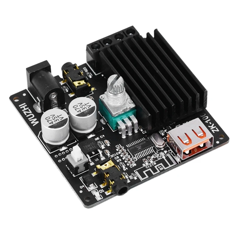 2X100W Power Amplifier Stereo Bluetooth 5.0 Audio Receiver Class D Digital Power Amplifier Board Module