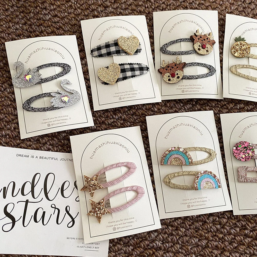 

Edge Clip, Cloth Bangs Clip, Exquisite and Simple Edge Clip, Anti-rust, Self-made Hairpin, Geometric Sequins, No Hair Damage