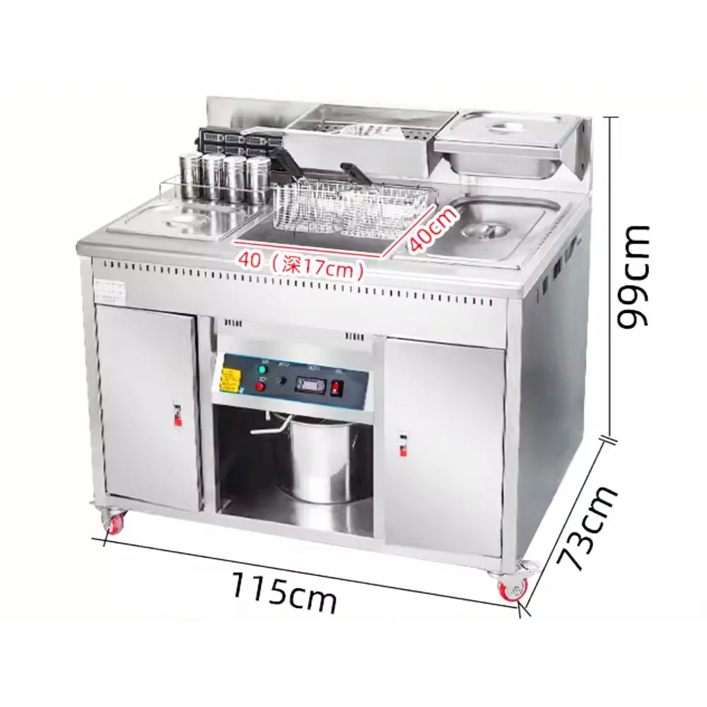 Electric Counter Top Deep Fryer Machine Chicken Fryer Machine Commercial 1 Tank 2 Basket Deep Fryer Catering Equipment