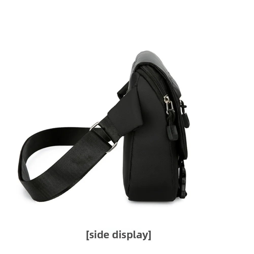 مقاوم للماء الرجال حقيبة كروسبودي سعة كبيرة الهاتف الحقيبة طالب حقيبة كتف أسود أكسفورد القماش حقيبة ساعي الدراجات