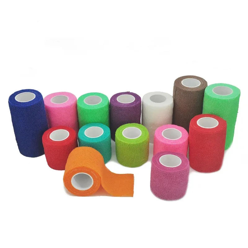 6/1pcs Colorful Athletic Wrap Tape Self Adhesive Elastic Bandage Elastoplast Sports Protector Knee Finger Ankle Palm Shoulder