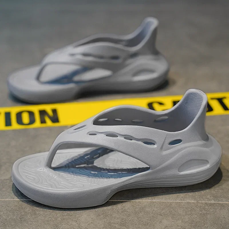 

Стильные мужские шлепанцы, закрывающие каблук, уличные повседневные сандалии с открытым носком, домашняя мягкая подошва