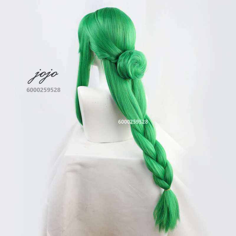 Genshin Impact  Game Baizhu Medium Length Straight Cosplay Green Wig Anime Halloween Carnival Comic Exhibition Cosplay Hair