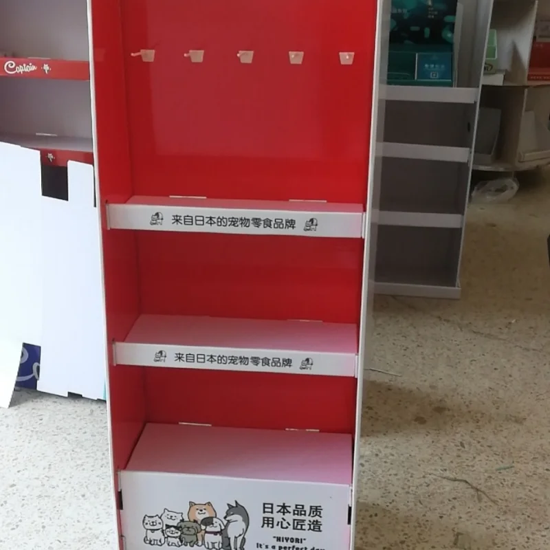 Custom. Supermarket Paper Shelves, Paper Display Stand Customized