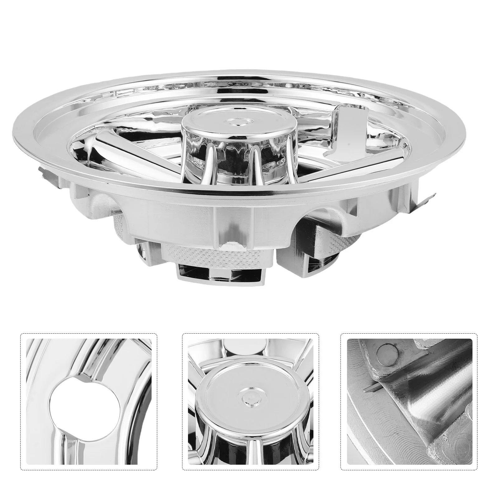 

Golf Cart Wheel Hub Caps 8 Inch Silver Plastic Center Covers For Rim Protection Car Wheel Trims Replacement Golf