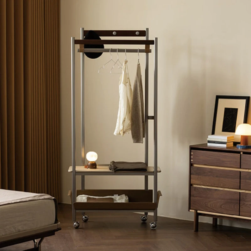 Perchero de pie nórdico de madera para interior, perchero metálico para dormitorio, organizador de recibidor para entrada, mueble.