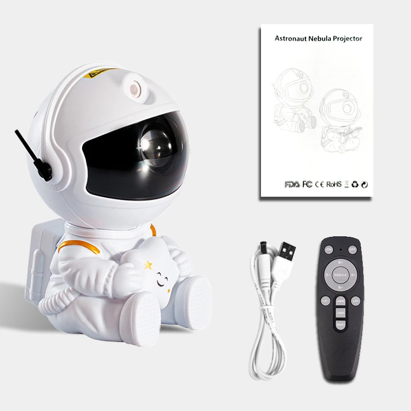 Galaxy e Star Astronaut Projetor, LED Night Light, lâmpada de céu estrelado, decoração do quarto, presentes decorativos para crianças