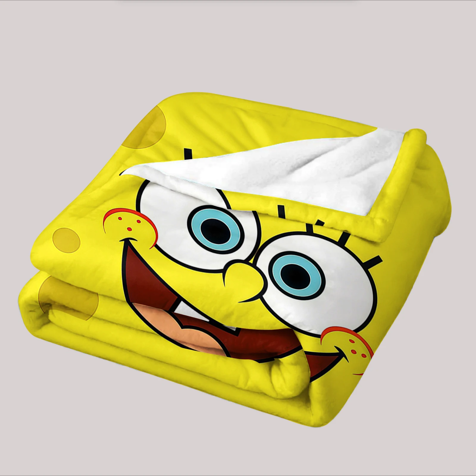 Cartoon S-SpongeBobS Leichte Mikrofaser Weiche Weihnachts-Fleece-Decke Warme Gemütliche Decke für Bett Sofa Büro Reise Alle Jahreszeiten – Detail 6