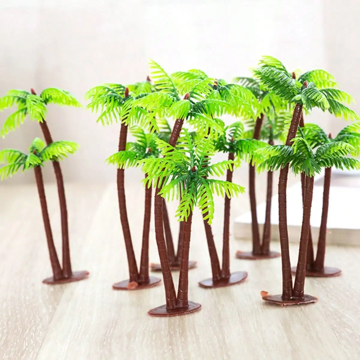 5/10PCS Artificial Model Trees, Small Plastic Coconut Trees for Summer, Simulation Bonsai Crafts, Garden Micro Landscape Decor