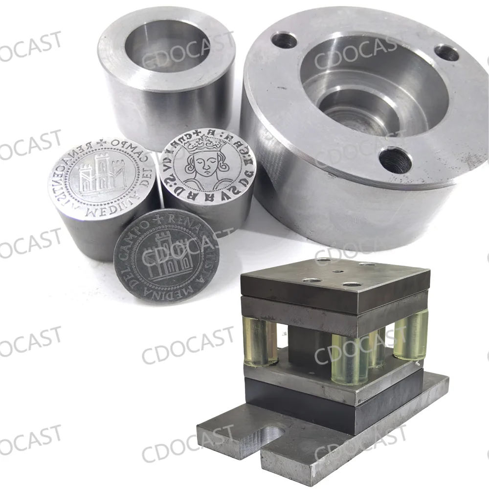

Hydraulic press custom commemorative gold and silver coin mold logo stamping die