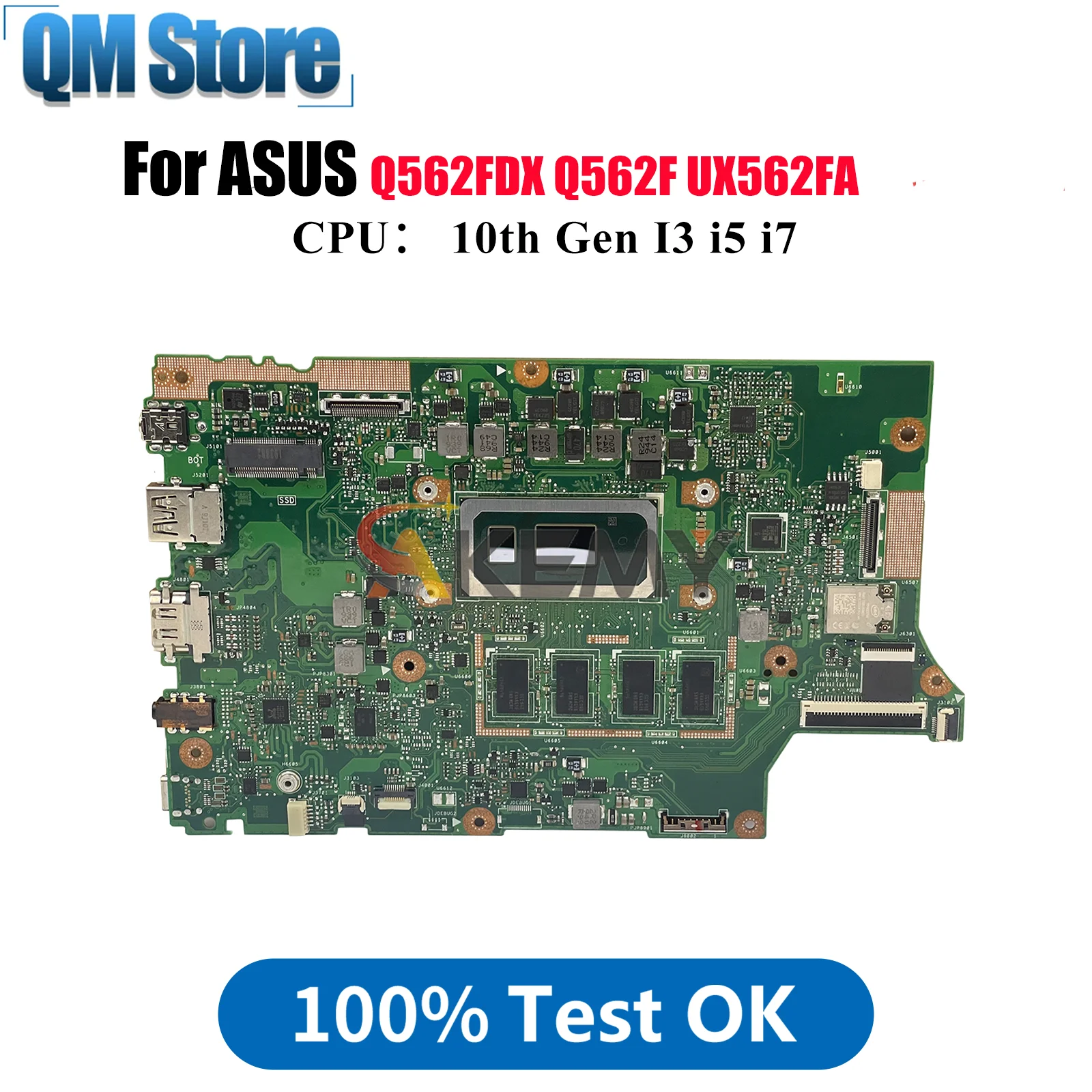 

UX562FA Laptop Motherboard For ASUS ZenBook Q562F UX562 UX56IQ Q562FDX Notebook Mainboard With 10th Gen I3 i5 i7 102% tests OK