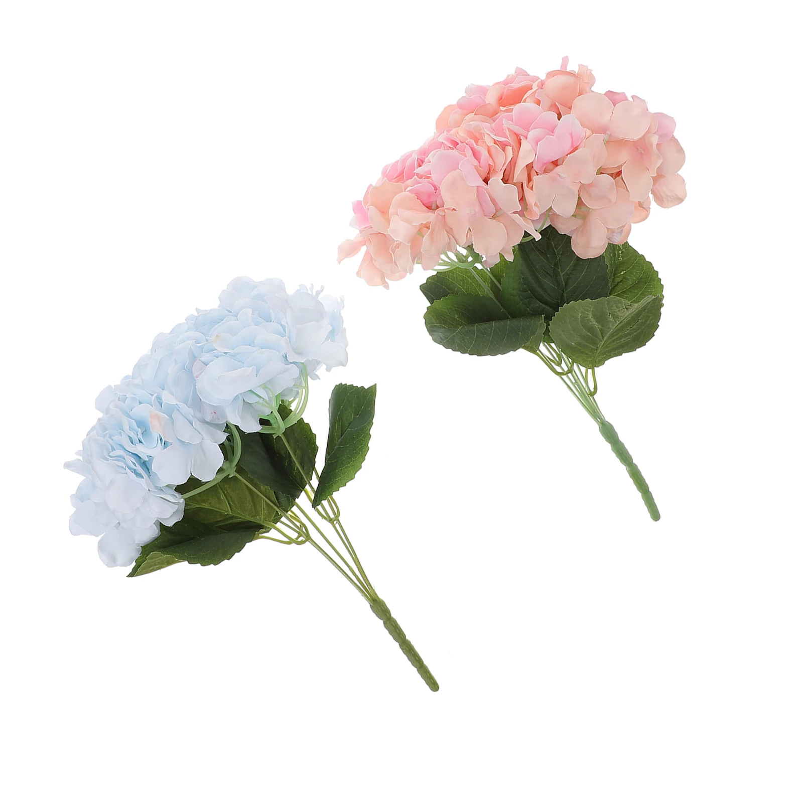 

2Pcs Artificial Silk Flowers Decoration Artificial Hydrangea Flower Bouquet Faux Home Office Party Tabletop Floral Arrangement