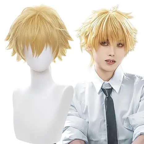 Chainsaw Man Angel & Devil Cosplay Wig Long Style Orange-Brown Synthetic Fiber Party & Comic Convention Wig