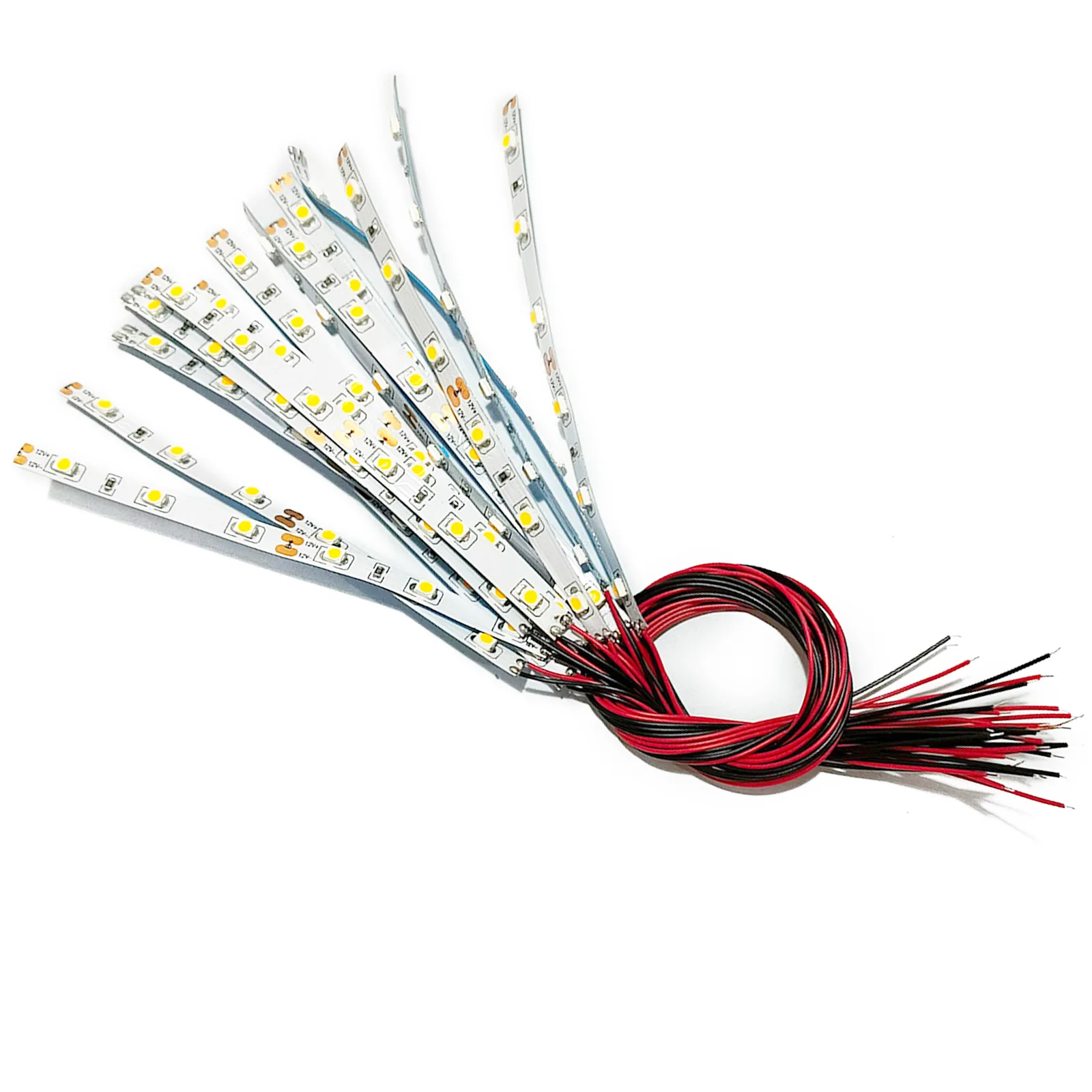 Dollhouse Indoor Miniature Room LED Light Strip Decoration LED Layout Light Pre Wired Self-adhesive Strip 10Pcs