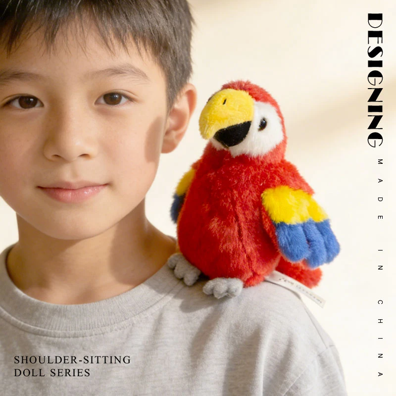 New Styles Magnetic Shoulder Sloth Frog Parrot Owl Plush Toys Lovely Squirrel Mouse Lemur Sea Eagle Plushie Doll Funny Gift view 6
