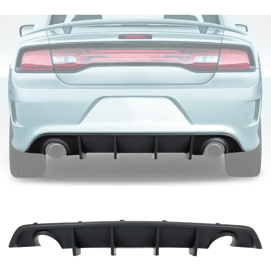 

Rear Diffuser Compatible with 20122014 Dodge Charger SRT8 V2 Style Rear Bumper Diffuser Lip Splitter Valance Matte Black for En