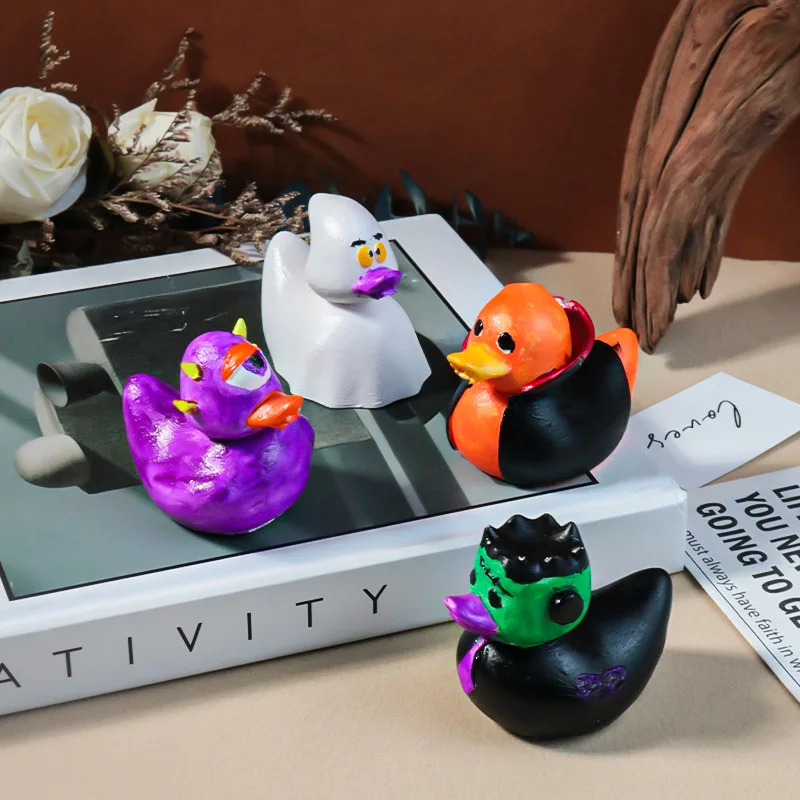 3D 노란색 오리 실리콘 캔들 몰드, DIY 재미있는 동물 인형, 석고 에폭시 송진 주조 금형, 할로윈 파티 선물 장식