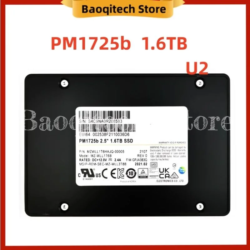 Original For Samsung SSD PM1725b 1.6tb U.2 Enterprise Solid State Disk 1.6T HHHL PCIE3.0 AIC Card