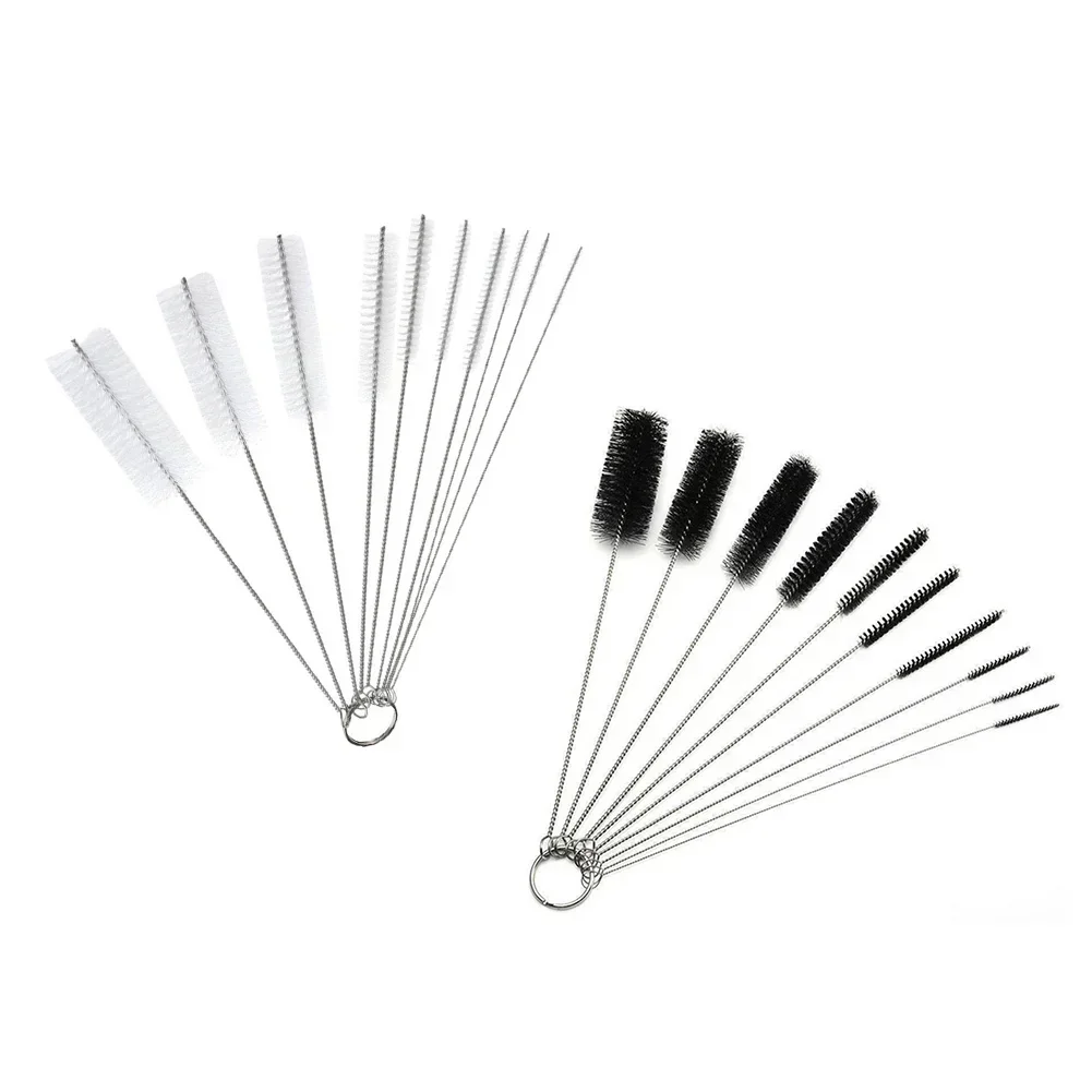 Cleaning Brush Cleaning Brush Set Corner Dust Remover 21CM Detachable Key Ring Dia 2-24MM Mini Stainless Steel