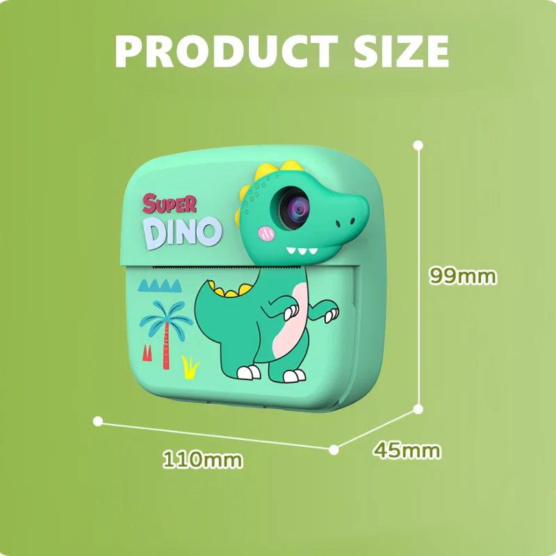 كاميرا كارتون للأطفال طباعة فورية هدايا للأولاد والبنات كاميرات رقمية عالية الوضوح بكسل طباعة حرارية كاميرا للأطفال