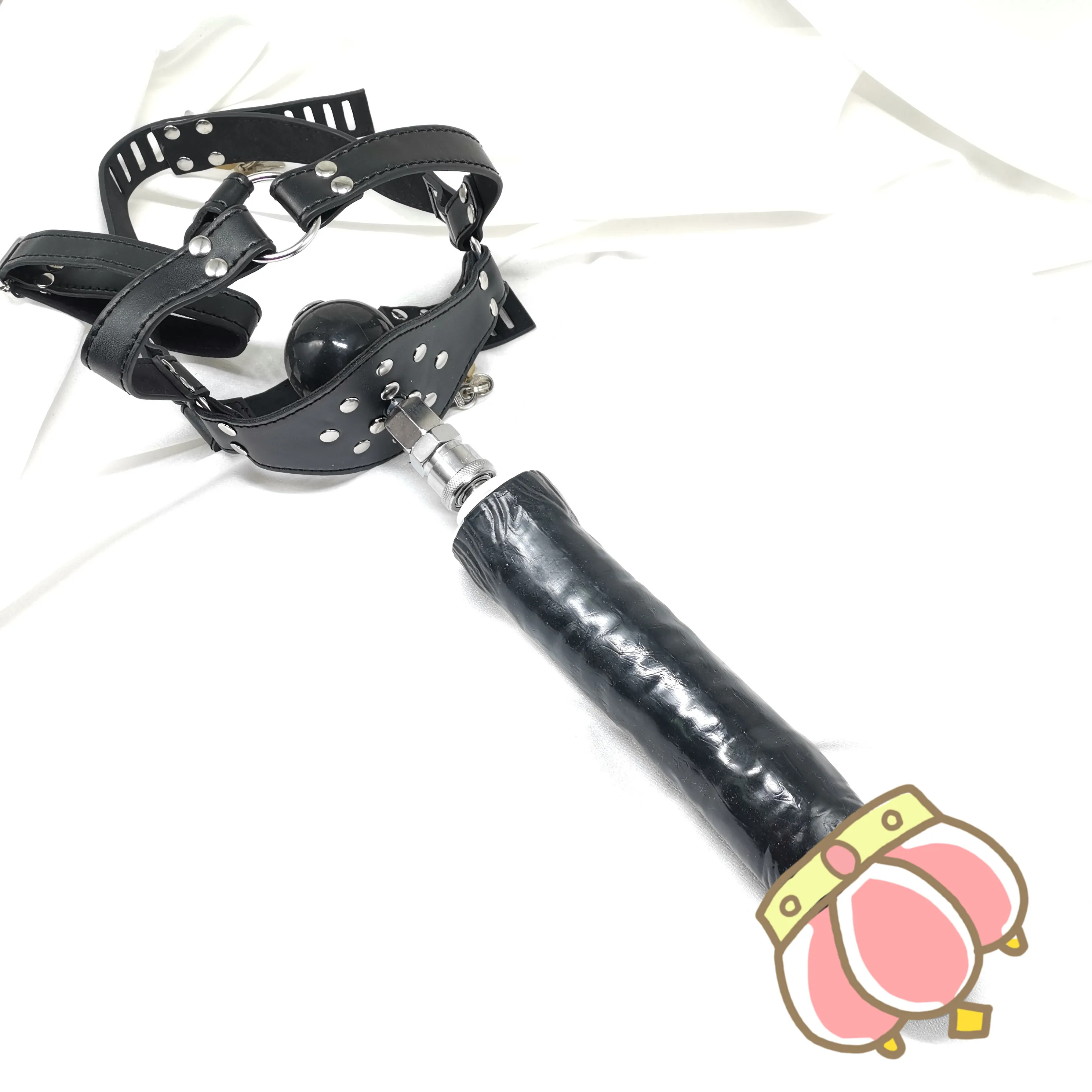 BDSM Harness Slave Pseudopenis + Asphyxia Gag Bondage Restraints Open Mouth Breathable Sex Toys Adult Sex Games For Couple