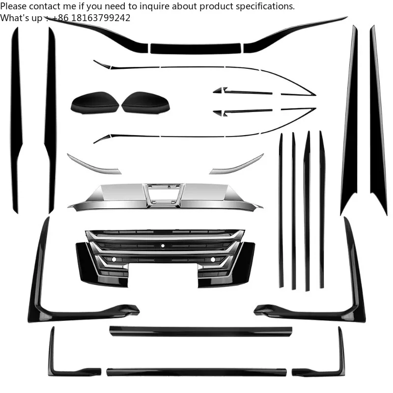 

LHD RHD For Toyota Alphard Vellfire 40 Series 2023 2024 ABS High configuration Full Car Glossy Black Kit cover Trim Accessories