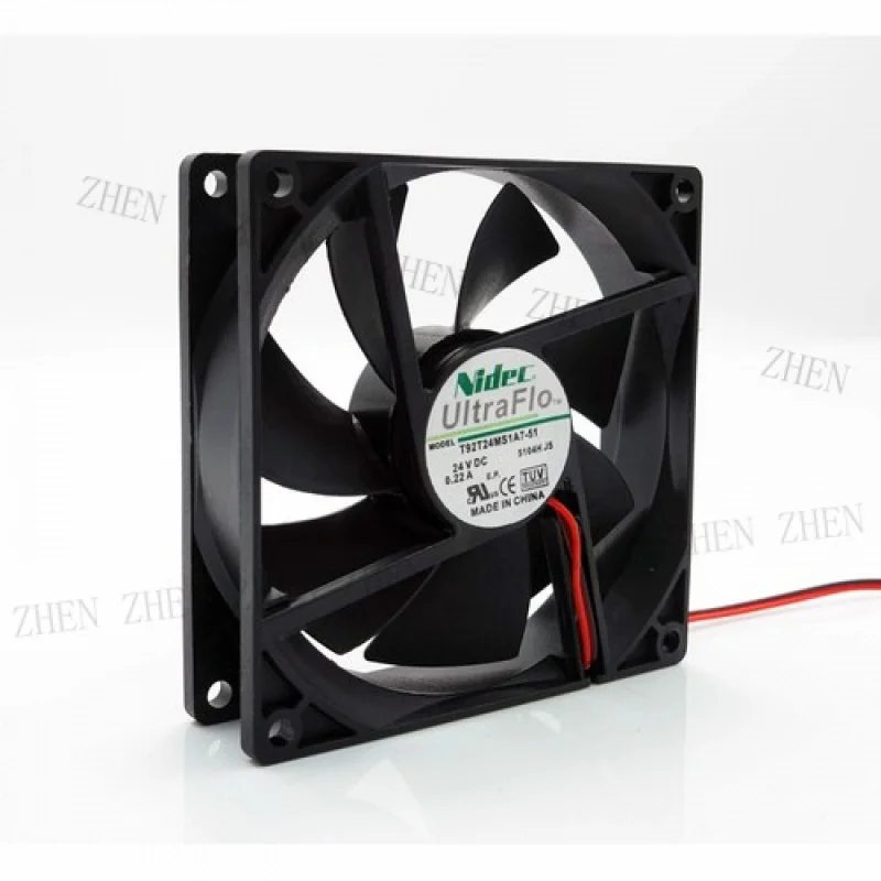 Y PER NIDEC T92T24MS1A7-51 9025 DC24V 0.22A Ventola di raffreddamento inverter a 2 fili