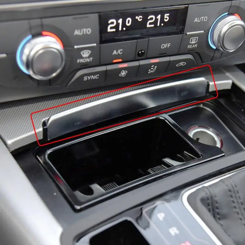 Front Central Ashtray Cover Trim Push-Pull Bright Strip For Audi A6L C7 2012-2018 For S6 S7 RS6 RS7 4GD863440K