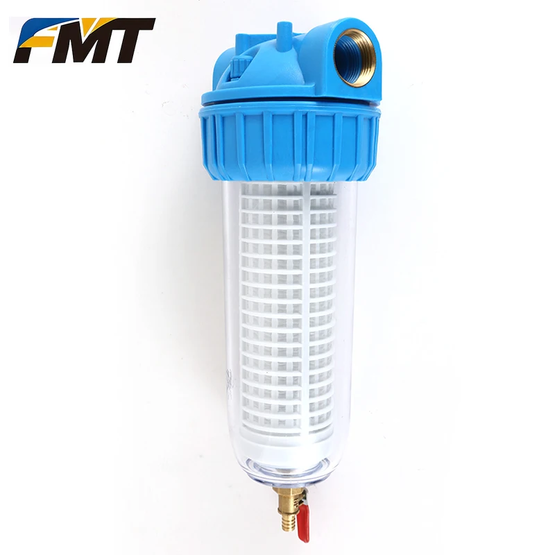 10 inch Transparent Backwash Water Purifier Filter High Pressure Washer Filter With Sewage Outlet