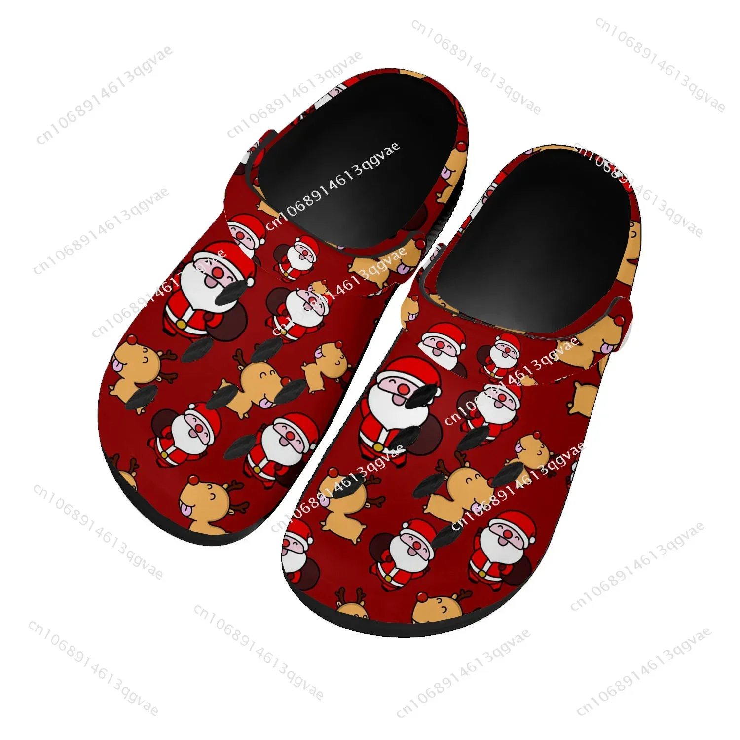 

New Christmas Pattern Home Clogs Custom Water Shoes Mens Womens Teenager Sandals Garden Clog Breathable Beach Hole Slippers