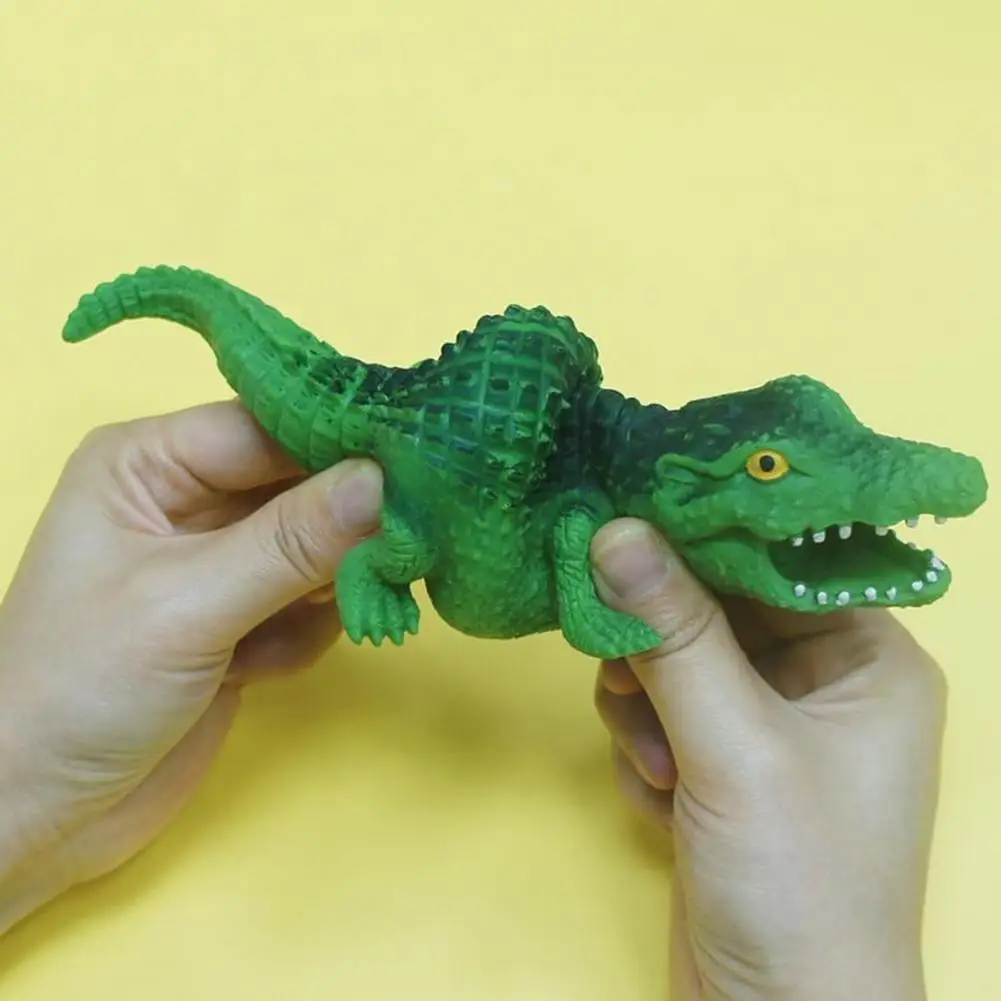 

Kids Crocodile Stress Toy Stress-relieving Toy Slow Rebound Green Crocodile Squeeze Toy for Stress Relief Fidget Pinch for Kids